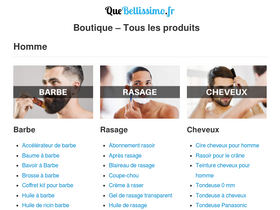 'quebellissimo.fr' screenshot