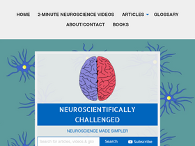 'neuroscientificallychallenged.com' screenshot