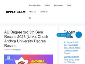 'applyexam.co.in' screenshot