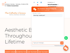 'theestheticclinic.com' screenshot