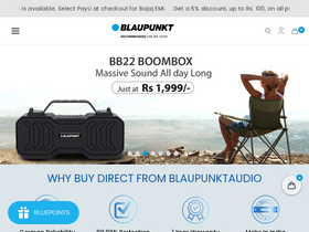 'blaupunktaudio.in' screenshot