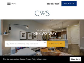 'cwsapartments.com' screenshot