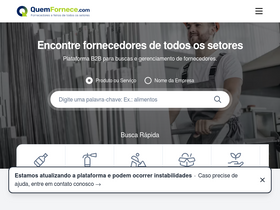 'quemfornece.com' screenshot