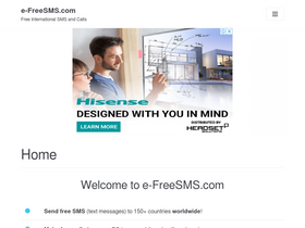'e-freesms.com' screenshot