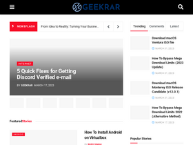 'geekrar.com' screenshot