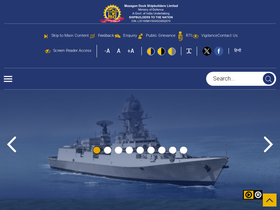 'mazagondock.in' screenshot