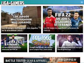 'ligadegamers.com' screenshot
