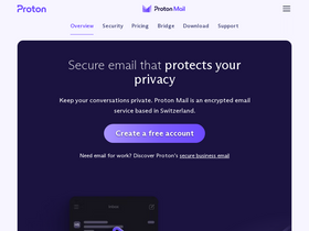 'protonmail.ch' screenshot