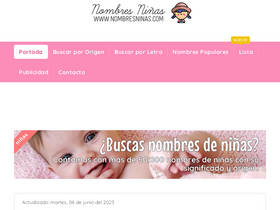 'nombresninas.com' screenshot
