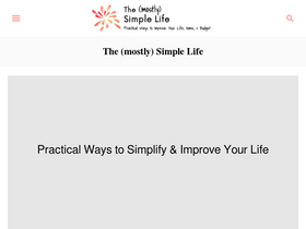 'themostlysimplelife.com' screenshot