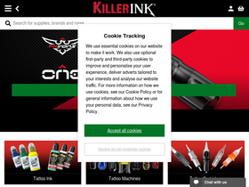 'killerinktattoo.co.uk' screenshot