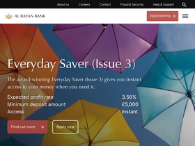 'alrayanbank.co.uk' screenshot