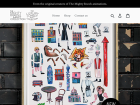 mightybooshartcollection.com homepage screenshot