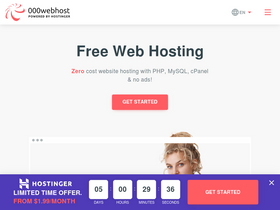 '000webhost.com' screenshot