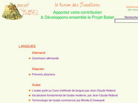 'projetbabel.org' screenshot