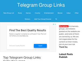 'telegroupjoinlink.com' screenshot