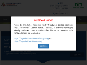 'nigeriadriverslicence.org' screenshot