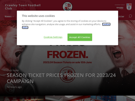 'crawleytownfc.com' screenshot