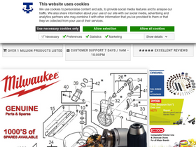 'sparetoolparts.co.uk' screenshot