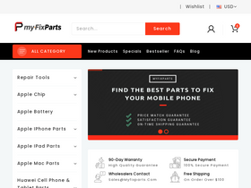 Myfixparts homepage screenshot