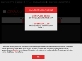 'cineplexx.bz.it' screenshot