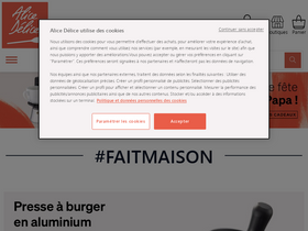 'alicedelice.com' screenshot