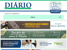 'diariodepetropolis.com.br' screenshot