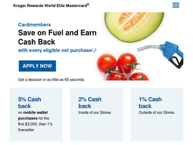 'krogermastercard.com' screenshot