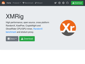 'xmrig.com' screenshot