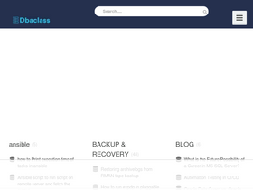 'dbaclass.com' screenshot