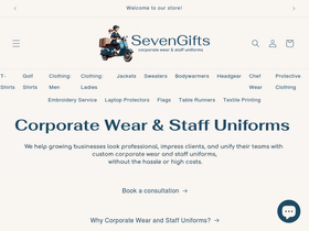 sevengifts.co.za homepage screenshot