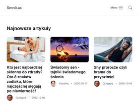 'sennik.us' screenshot