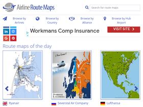 'airlineroutemaps.com' screenshot