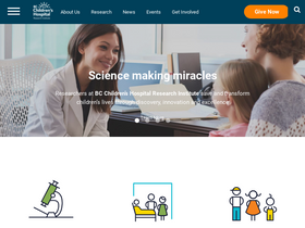 'bcchr.ca' screenshot