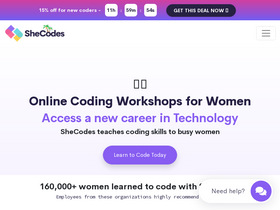 'shecodes.io' screenshot