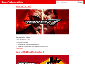 'savesforgames.com' screenshot