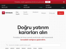 'fintables.com' screenshot