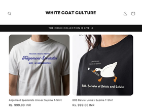 whitecoatculture.com homepage screenshot