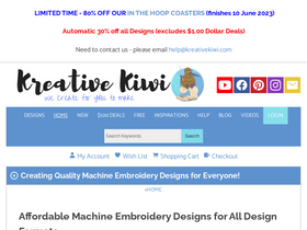 'kreativekiwiembroidery.co.nz' screenshot