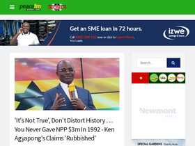 'peacefmonline.com' screenshot