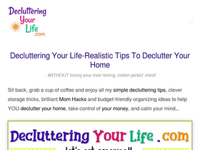 'declutteringyourlife.com' screenshot