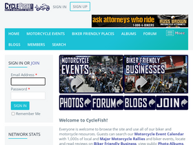 'cyclefish.com' screenshot