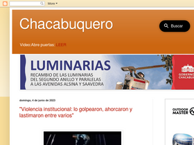 'chacabuquero.com.ar' screenshot