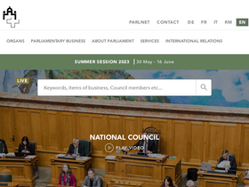 'parlament.ch' screenshot