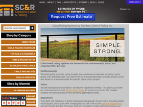 'stainlesscablerailing.com' screenshot