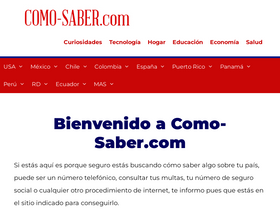 'como-saber.com' screenshot