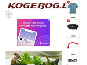 'kogebog.dk' screenshot