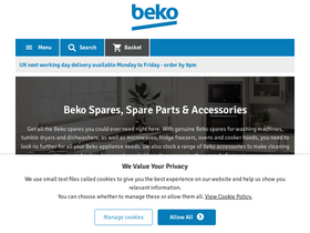'bekospares.co.uk' screenshot