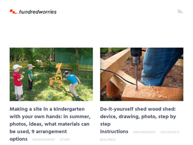 'hundred-worries.com' screenshot
