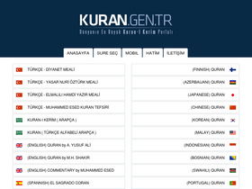 'kuran.gen.tr' screenshot